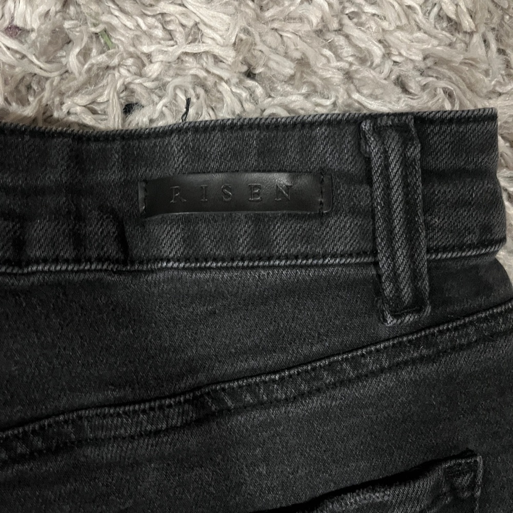 Women's Black Ankle Flare Jeans - Picture 4 of 4
